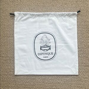 Diptyque White and Black Logo dust bag